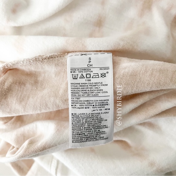 NWT Old Navy Tie Dye T-Shirt Dress 100% Cotton in Beige - Picture 12 of 13